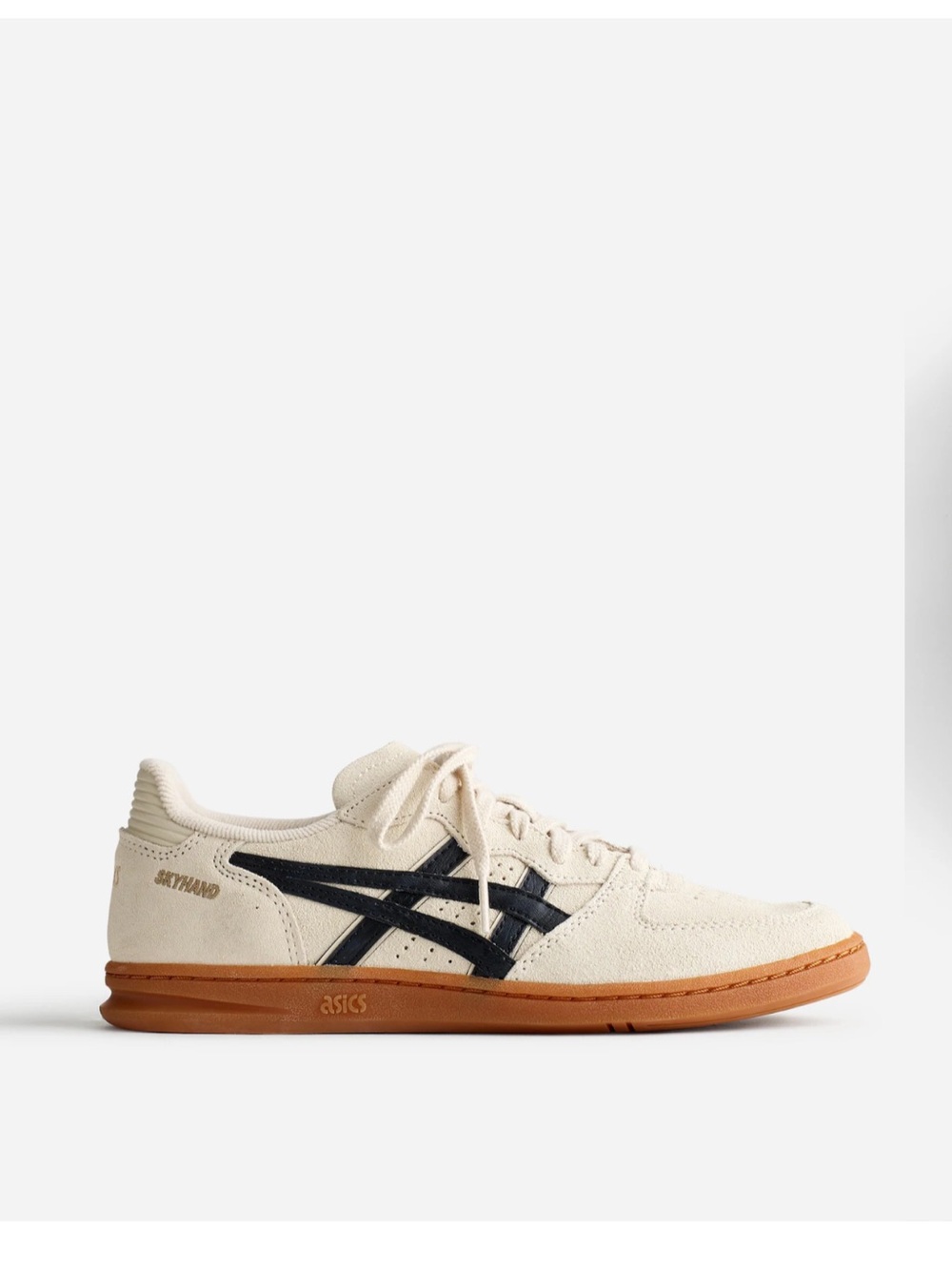 Asics Skyhand Cream and Black Low-Top Sneaker